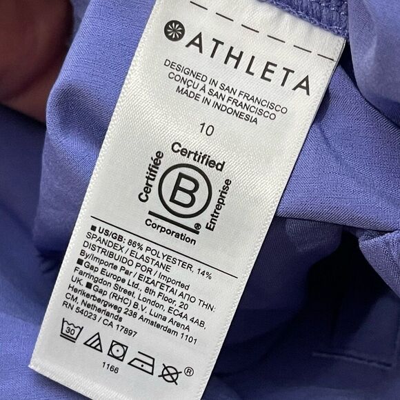 ATHLETA Arrival Pant Size 10 Purple NEW Active Cropped  Performance Workout - Picture 11 of 12